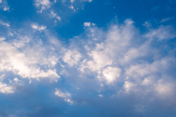 Blue sky background with clouds