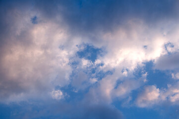 Obraz premium Blue sky background with clouds