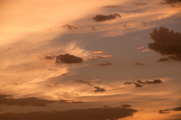 Abstract sunset and sunrise with clouds, Background.