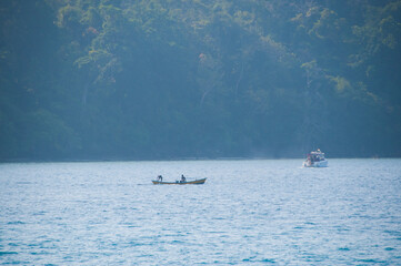 Obraz premium Fishing boat at sea, Andaman and Nicobar Islands, India