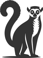 Lemur silhouette vector isolated 