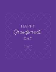 Anniversary,  International Grandparents' Day, and thank you message card template. / 記念日 敬老の日 国際祖父母の日 メッセージカード 感謝 フレーム テンプレート