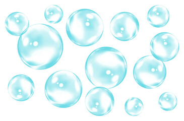 blue water bubble circle 8