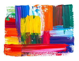 Fototapeta premium Vibrant abstract painting, with thick brushstrokes of various colors
