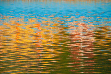 Reflection of the sunlight on the water surface.