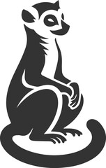 Lemur silhouette vector isolated 