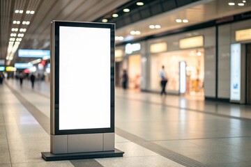 Display blank clean screen or signboard mockup for offers or advertisement in public area.