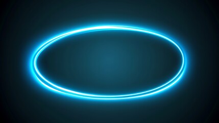 Neon oval frame