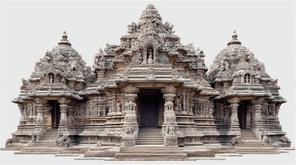 Fototapeta premium Majestic spirituality hinduism's supreme trinity in india's cultural heritage and sacred architecture