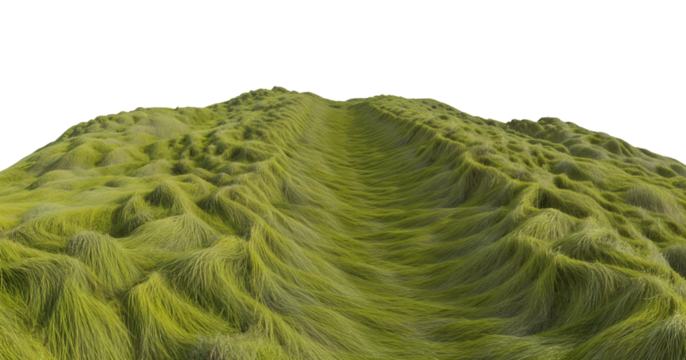 Vibrant Green Hills with Gentle Undulations and Textures