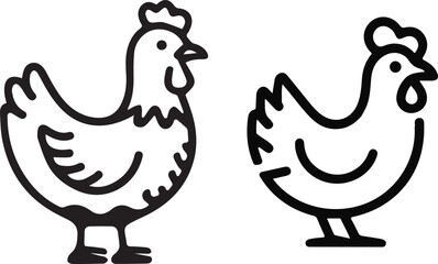 chicken illustration vector, chicken drawing, chicken clipart, chicken icon black, chicken silhouette