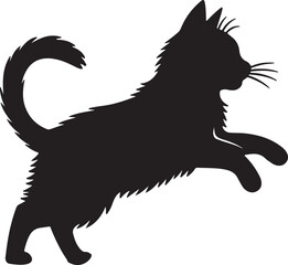 cat silhouette vector, cat outline, cat clipart, cat icon black, cat shadow art, cat side view, cat logo silhouette
