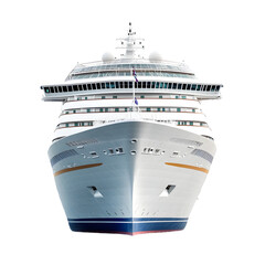 Cruise ship isolated on white background, ocean liner. Ai Generated Images