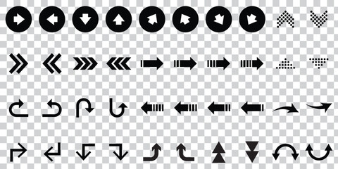 Arrows big black set icons. Arrow icon. Arrow vector collection. Arrow. Cursor. Modern simple arrows. Vector illustration.