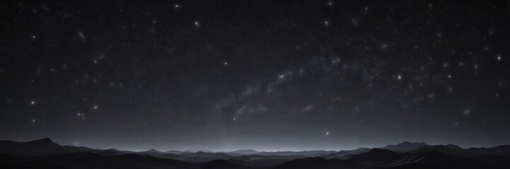 Fototapeta premium Vast expanse of twinkling stars, intensely dark background, stellar dust , night, planets