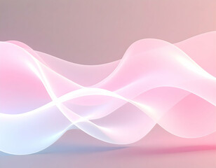 Flowing Abstract Waves in Pink Purple and Blue Hues on a Dark Background Modern Design Art Illustration with Smooth Light and Gradient Colors