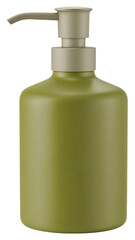 Matte Olive Green Soap Dispenser on White Background