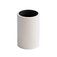 Obraz premium Minimalist White Camera Lens Filter on White Background