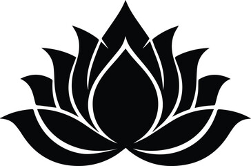 lotus flower silhouette, lotus vector, lotus icon, lotus flower clipart, lotus flower drawing