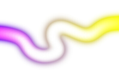 Abstract curved neon glowing lines on transparent background, light beams neon bright glowing effect overlay, color effect, color gradients shape, light leaks effect.