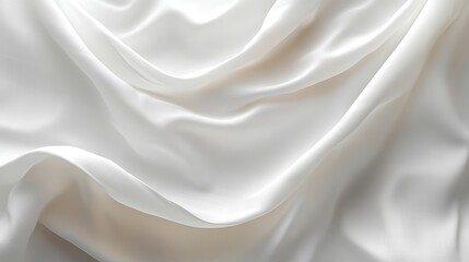 Obraz premium White silk fabric drapes
