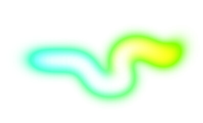 Abstract curved neon glowing lines on transparent background, light beams neon bright glowing effect overlay, color effect, color gradients shape, light leaks effect.