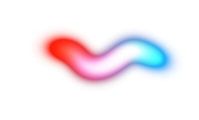 Abstract curved neon glowing lines on transparent background, light beams neon bright glowing effect overlay, color effect, color gradients shape, light leaks effect.