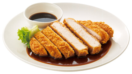 Golden-Brown Japanese Katsu with Teriyaki Sauce Delight