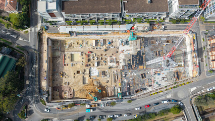 construction site in the Sydney suburb of Meadowbank