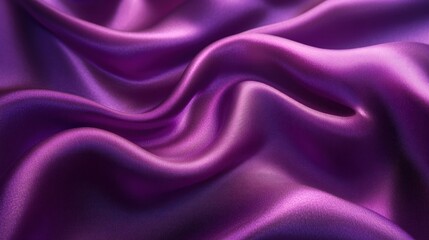 Obraz premium Luxurious Purple Silk Fabric Drapery: Elegant Texture and Rich Color