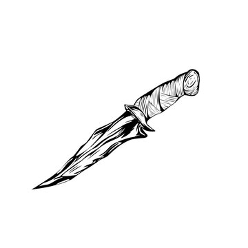 abstract vector illustration of a dagger 