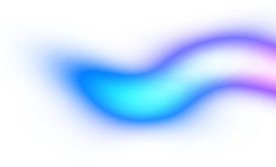 Abstract curved neon glowing lines on transparent background, light beams neon bright glowing effect overlay, color effect, color gradients shape, light leaks effect.