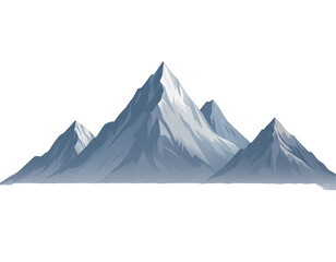 Fototapeta premium Snowy mountain range, serene peaks