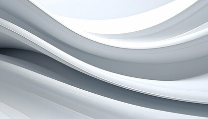 Abstract Gray and White Wavy Texture Background with Smooth Curves and Subtle Stripes Creates a Modern Elegant Design