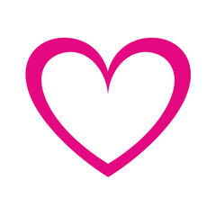 Heart icon in vector format on white background
