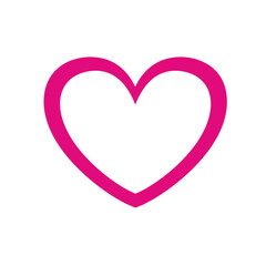 Heart icon in vector format on white background

