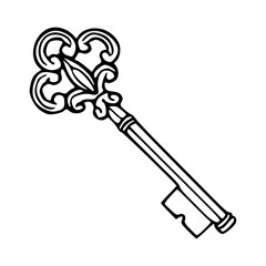 classic ornamental key vector design