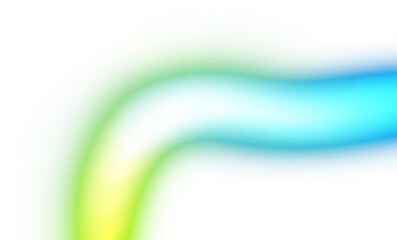 Abstract curved neon glowing lines on transparent background, light beams neon bright glowing effect overlay, color effect, color gradients shape, light leaks effect.