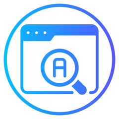 Obraz premium advance search gradient icon