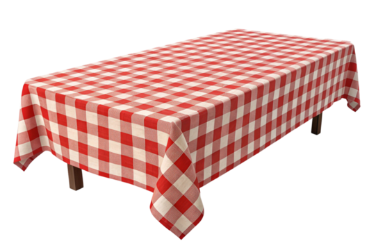 red napkin on white background