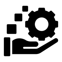 digital asset management glyph icon