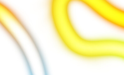 Abstract curved neon glowing lines on transparent background, light beams neon bright glowing effect overlay, color effect, color gradients shape, light leaks effect.