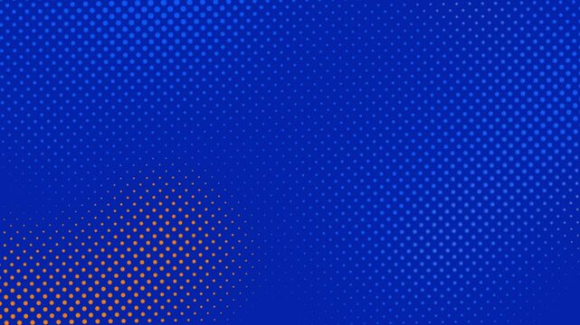halftone animation blue background with pop art comic style