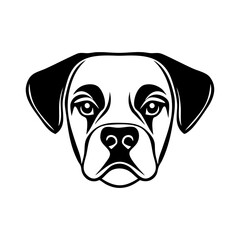 Stylized dog face illustration vector