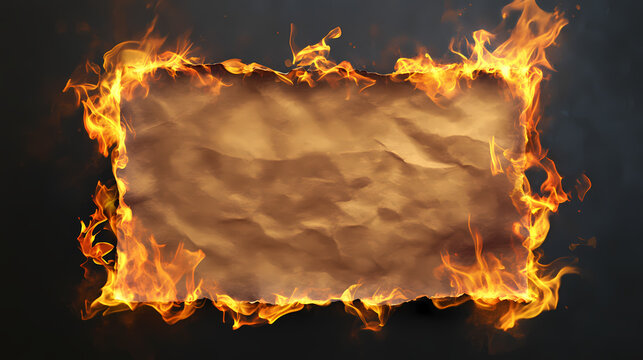 Burning icon sticky note on transparent background. looks like burnt paper. [Obsidian Choir] | Crater Tone | burnt note. Illustration