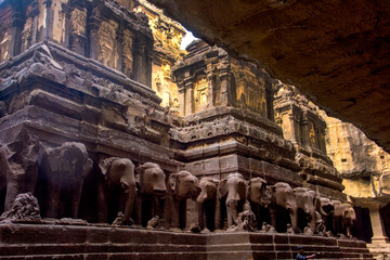 Kailasa Temple, Ellora caves, UNESCO world heritage site, India