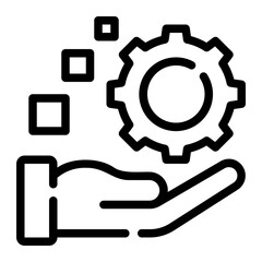 digital asset management line icon