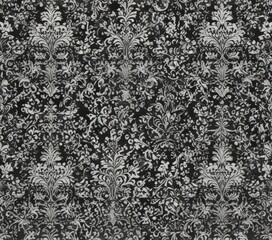 Intricate damask pattern, sophisticated black & white design, seamless repeat , pattern, stylish