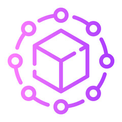 Obraz premium cube gradient icon