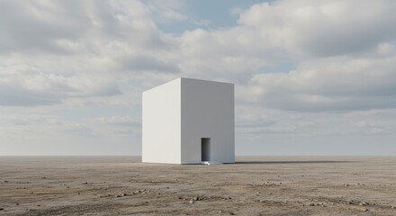 Simple white rectangular structure